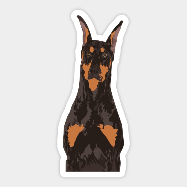 Doberman Pinscher Dog Sticker by riin92